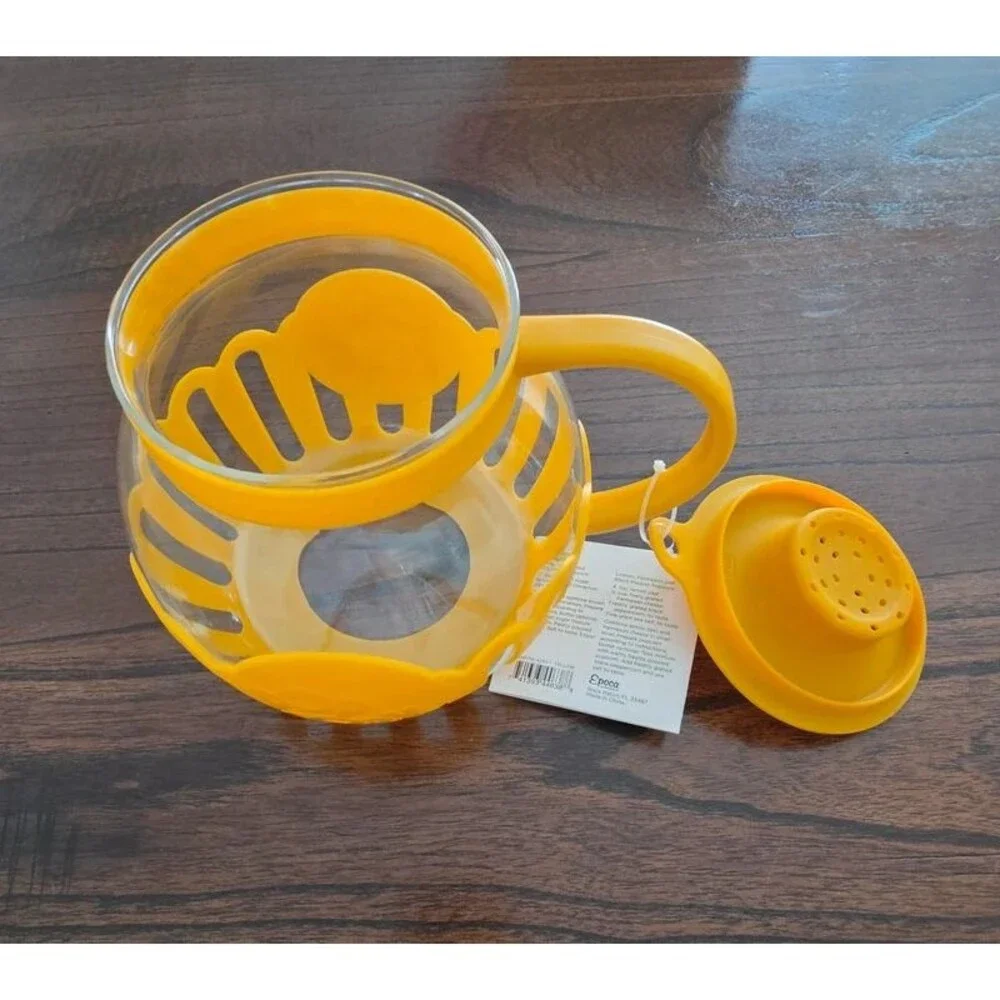 Ecolution Micro-Pop 3 Qt Microwave Glass Popcorn Popper Yellow New in Box